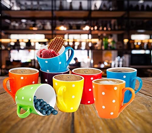 Bruntmor 16 oz Large-Sized Coffee Mugs, Set of 6 - Multicolor